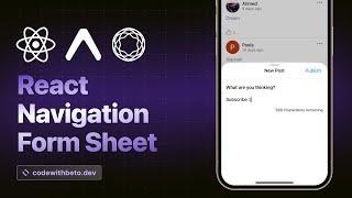 Tutorial React Native Form Sheet with React Navigation