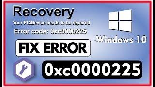 Simple Fix Error 0xc0000225 in One Minute! - How to Fix Error Code 0xc0000225  in 1 minute!