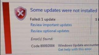 Windows 7: Update error 80092004 Security Monthly Quality Rollup. I Downloaded Installed KB4490628