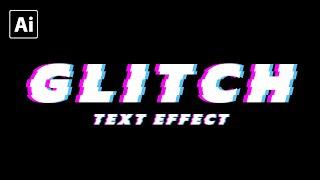 Adobe Illustrator Tutorial for Beginners : Glitch Text Effect || Adobe Illustrator CC