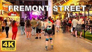 [4K HDR] Fremont Street Las Vegas Walking Tour | July 2024 | Downtown Las Vegas