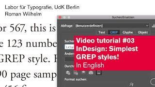 Typolab Tutorial #03 – Simplest GREP Styles!