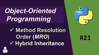 Object Oriented Programming Python | MRO in Python | Method Resolution Order | Hybrid Inheritance