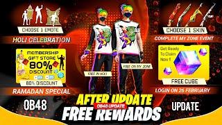 Ob48 Update Free Rewards  | Free Fire Ob48 Update In Telugu | Free Fire New Update In Telugu