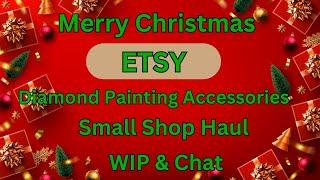 Etsy Diamond Painting Small Shop Haul - Diamond Art Club WIP & Chat - Squirrel Thoughts