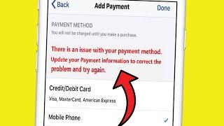 There is an issue with your payment method update your payment information | how to fix