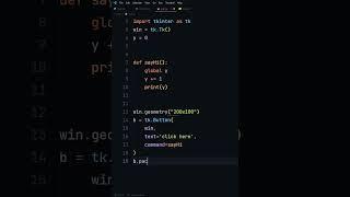 Python - Tkinter GUI onclick function #python #programming #coding