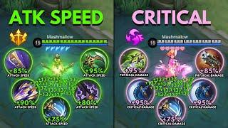 Miya Attack Speed Build vs Miya Critical Build