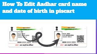 How to edit and change photo, name, fathers name,|| in aadhar card from picsart in|| kannada