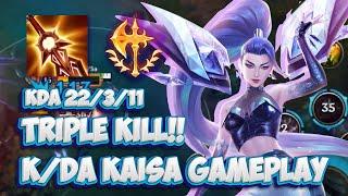 22 KILL !! TOP RANK BUILD KDA KAISA GAMEPLAY / WILD RIFT (BUILD + RUNES)