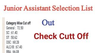 Jkssb Junior Assistant Result Out | Check Cut Off Category wise |  Jkssb Junior Assistant cut Off