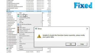 How to fix GTA 5 Unable to locate the Rockstar Games Launcher, please verify your game data.