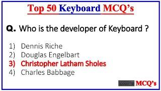 Top 50 computer keyboard important mcqs | Keyboard MCQ
