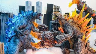 Scorpionzilla vs  Legendary Godzilla an epic battle stop motion