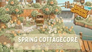 Touring A Cosy Spring Cottagecore Island - The Island of Santiburi // Animal Crossing New Horizons