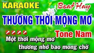 Karaoke Thương Thời Mộng Mơ (Beat Hay) Nhạc Sống Tone Nam | Hoài Phong Organ