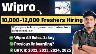 Wipro 10,000-12,000 Freshers Mass Hiring News | Wipro All Roles | 2022, 2023, 2024, 2025 BATCH