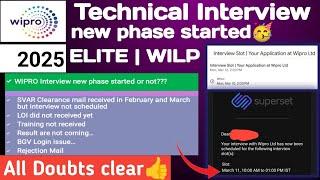 wipro technical interview new phase started 2025 || All doubts clear || ELITE || WILP