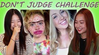 KOREAN GIRLS REACT TO DON'T JUDGE CHALLENGE