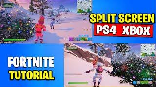 HOW TO SPLIT SCREEN IN FORTNITE Tutorial on PS4 and XBOX ONE