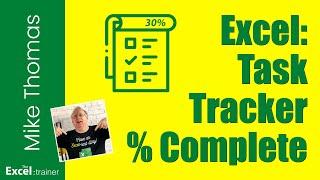 Excel: How to Display the Percentage of Completed Tasks in a Task Tracker Dashboard