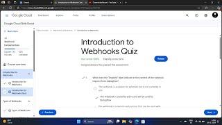 Introduction to Webhooks Quiz | Arcade |