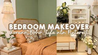 EXTREME BEDROOM MAKEOVER - Sage Korean Boho Style ala Pinterest | Kamar 3x4m Aesthetic on Budget (2)