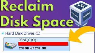 how to reclaim disk space from a virtual machine