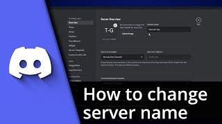 How to change Discord server name | Rename Discord Server  Tutorial