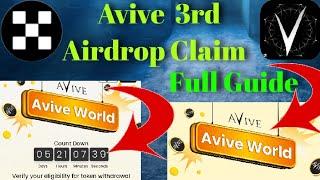 Avive Airdrop Withdrawal Updates Full Guide process / Avive Airdrop Claim #avive #avivemining