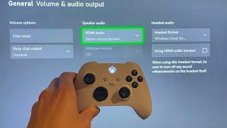 Xbox Series X/S: How to Change Speaker HDMI Audio Tutorial! (Volume & Audio Output)