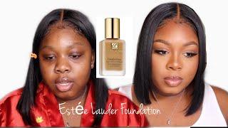 ESTEE LAUDER DOUBLE WEAR FOUNDATION & REVIEW | FIRST TIME TRYING !