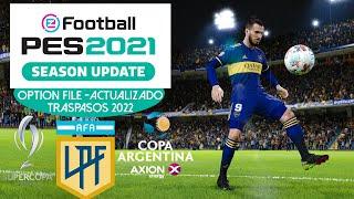 PES 2021 A PES 2022 LIGA ARGENTINA ACTUALIZADA 2022 I OPTION FILE  I PS4, PS5 Y PC