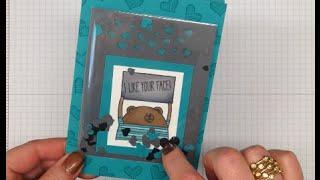 How to make a Shaker card using Stampin' Up! Clear envelopes