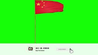 China Flag - Green Screen