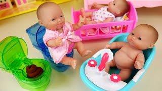 Baby Doll babysitter and refrigerator Kinder Joy toys