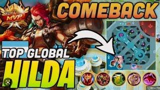 Epic Comeback! 100% Intense Hilda MVP Plays | Top ice land Ley ~ Mobile Legends