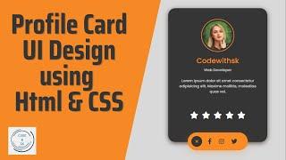 Animated Profile Card UI Design using Html & CSS Hover Animations