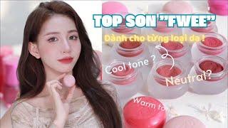 TOP SON FWEE CHO TỪNG UNDERTONE DA ! Mai Trinh Hồ