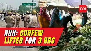 Haryana Nuh Latest Update: Curfew lifted in riot-hit area for 3 hours, people rush to buy essentials