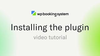 Installing the plugin - WP Booking System