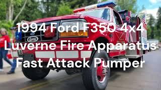 1994 Ford F350 4x4 Luverne Fire Apparatus Fast Attack Brush Pumper Parade Duty