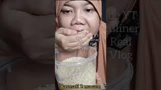 DYMA KULINER ASMR RAW RICE EATING Makan Beras Mentah #mukbang @Dymareal @dymavlog