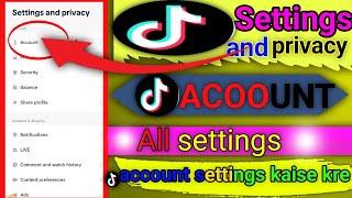 Tiktok account settings|Tiktok settings for viral video