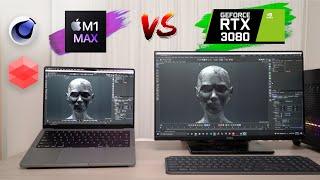 M1 max MacBook Pro vs RTX 3080 for 3D Artist | Cinema 4D + Redshift實測表現比併2021