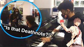 Playing DEATHNOTE in PUBLIC on piano!