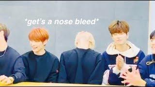 bang chan got 2 nose bleeds during vlive + members reaction