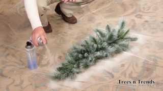 How To Flock or Snow Spray a Christmas Tree, Wreath, or Garland