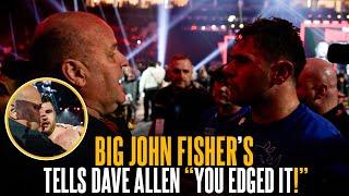 Big John Fisher tells Dave Allen “you edged it.” In fight against son, Johnny Fisher 