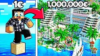 ÎLE à 1 € vs 1,000,000 € dans Minecraft !